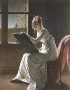 Marie Bracquemond portrait of mademoiselle charlotte du val d ognes oil painting